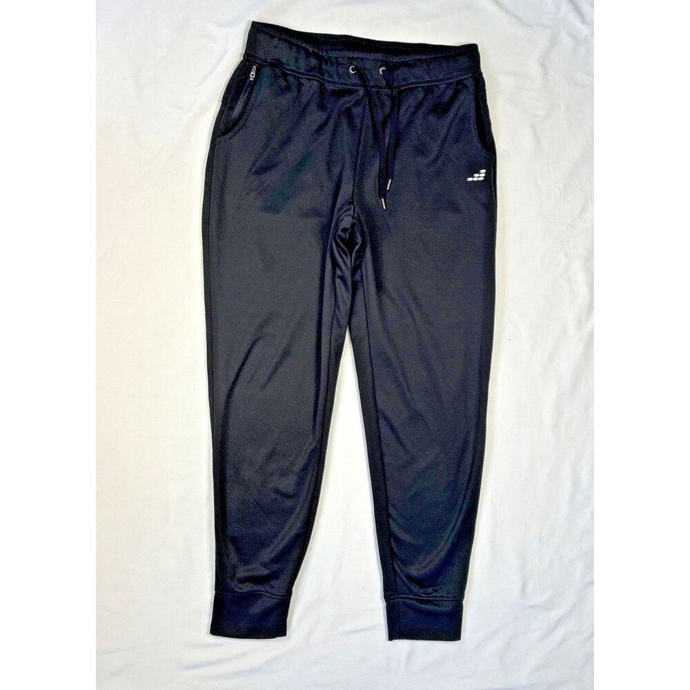 BCG Black Athletic Jogger Pull On Pants Mens Sz M Drawstring Pockets Streetwear